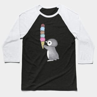 Ice Cream Penguin Baseball T-Shirt